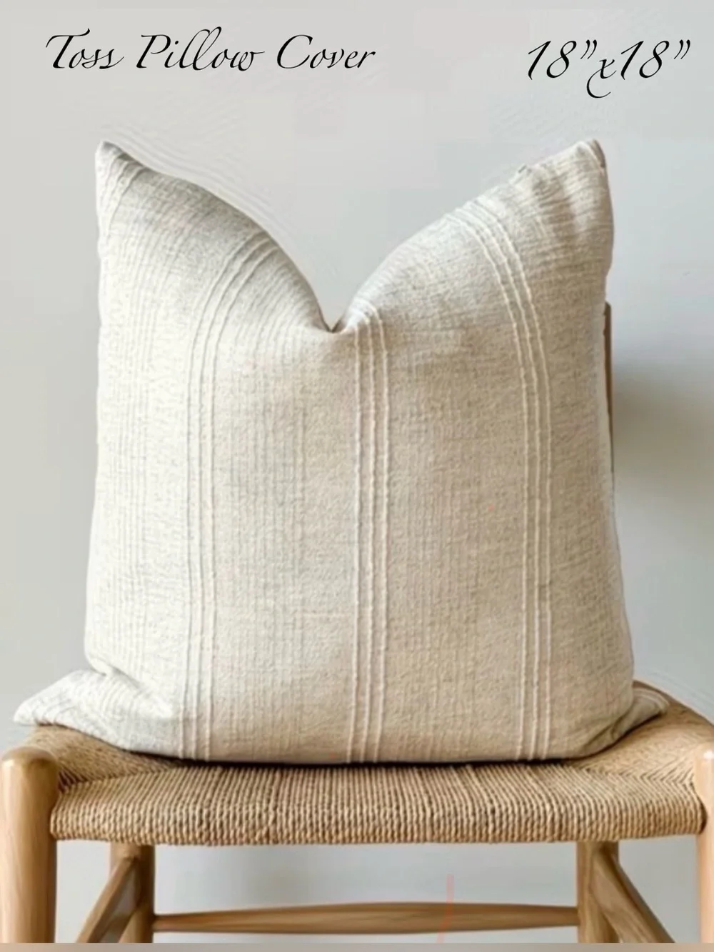 Tan Square 18”x18” Toss Pillow Cover ~NEW~ Discount if purchasing 2+
